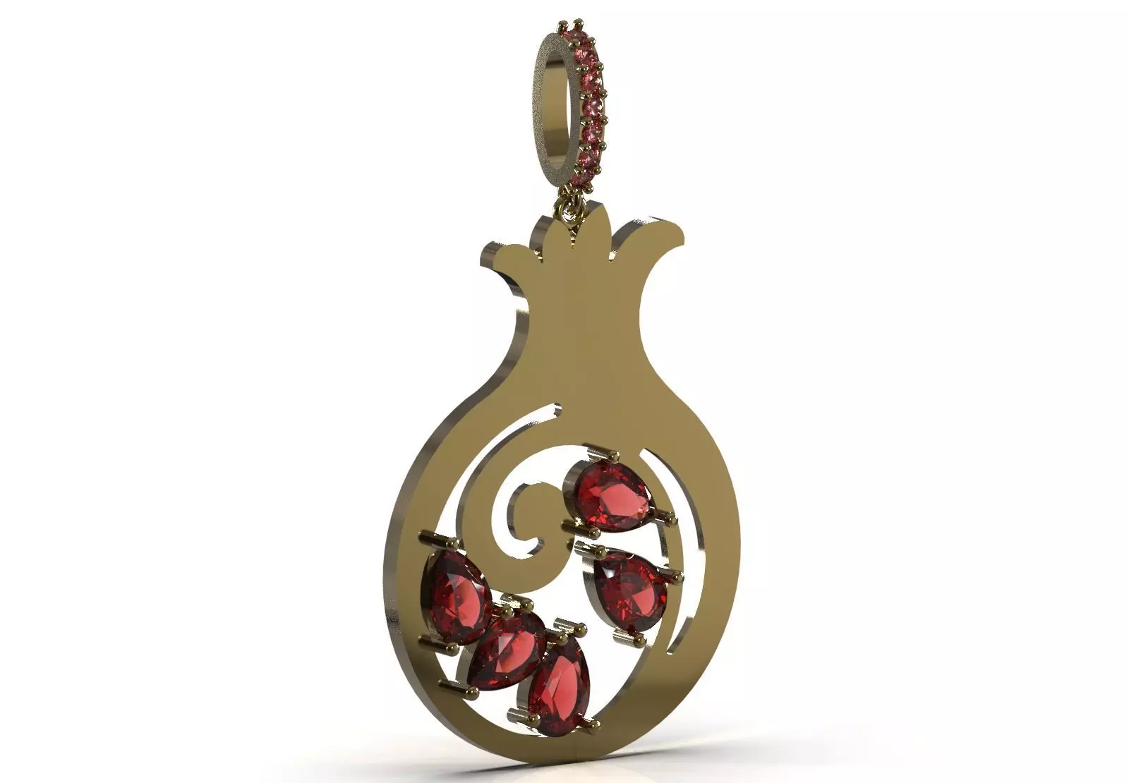 Glorious Pomegranate stl 3d jewelry Pendant model jp0246 3D print model