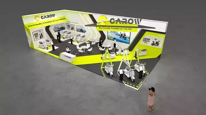 Two wheel car show 3D model