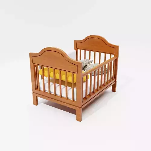 Realistic Wooden Crib