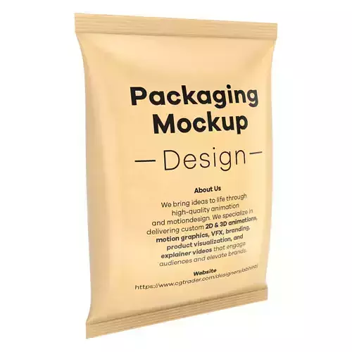 Pouch Or Plastic Bag Or Chips Package Low-poly 3D model 3