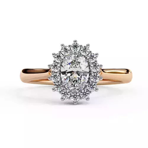 Halo Oval Cut Engagement Ring For Her