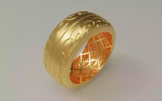 Beautiful Luxury Ring  Size 4  Ready for 3D Printing and Casting