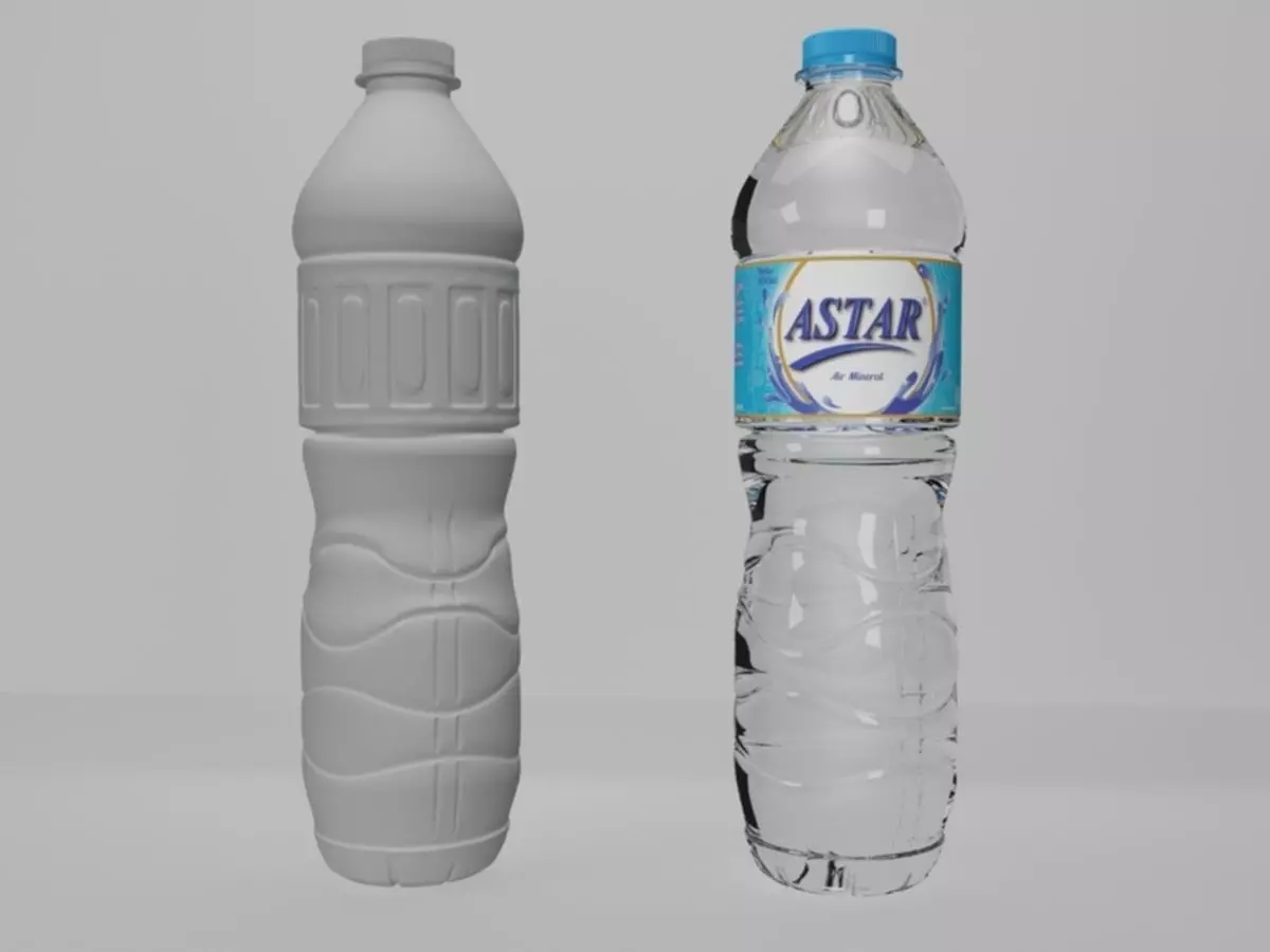 Bottle Mineral Water 600ml 3D print model_0