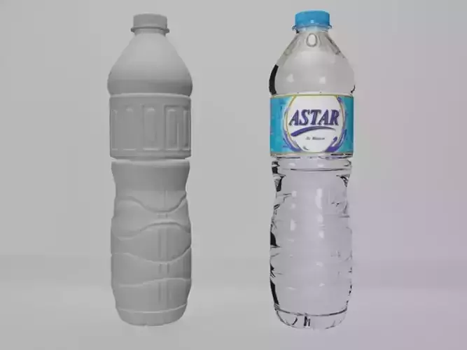 Bottle Mineral Water 600ml 3D print model