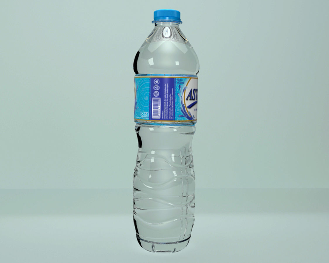 Bottle Mineral Water 600ml 3D print model_1