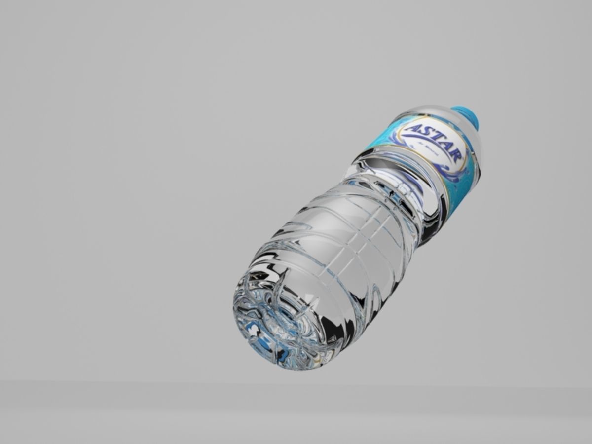 Bottle Mineral Water 600ml 3D print model_2