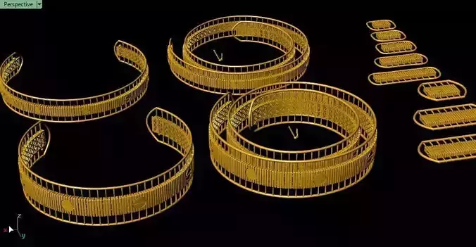 Modified moveable  love bracelet ready for print  cast