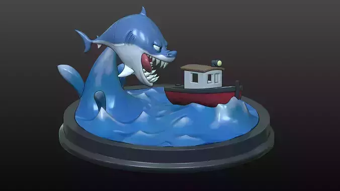 Shark Diorama 3D Printable