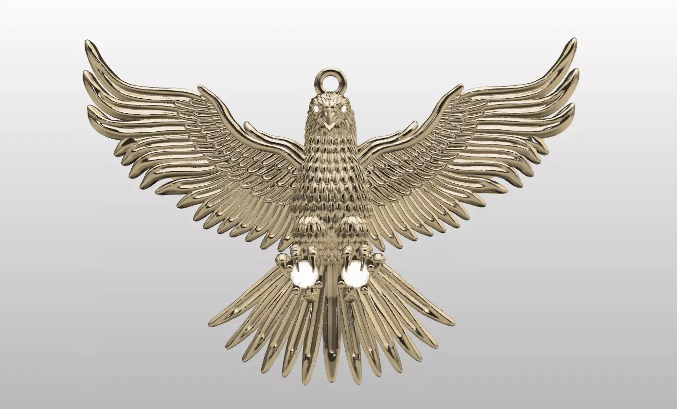 eagle necklace 3D model