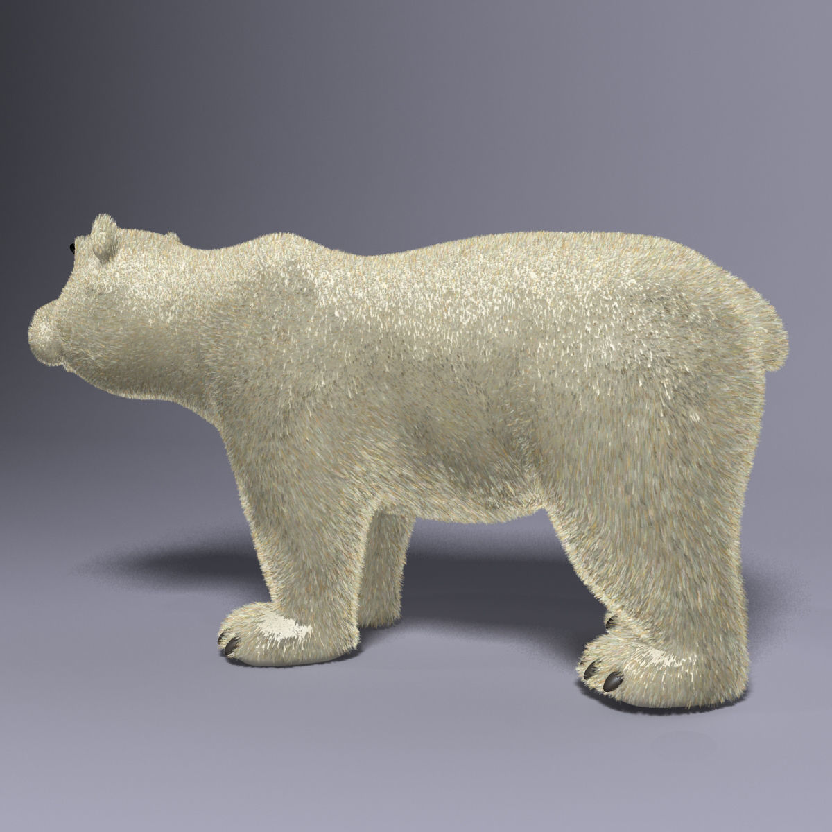 Cartoon Polar Bear Rigged Low-poly 3D model_3