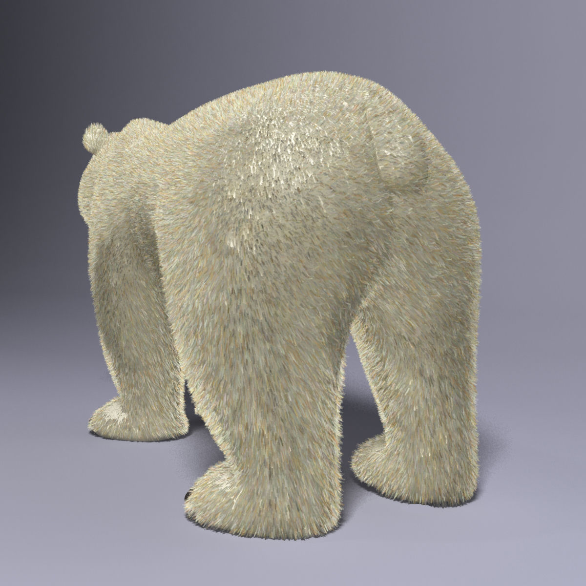 Cartoon Polar Bear Rigged Low-poly 3D model_5