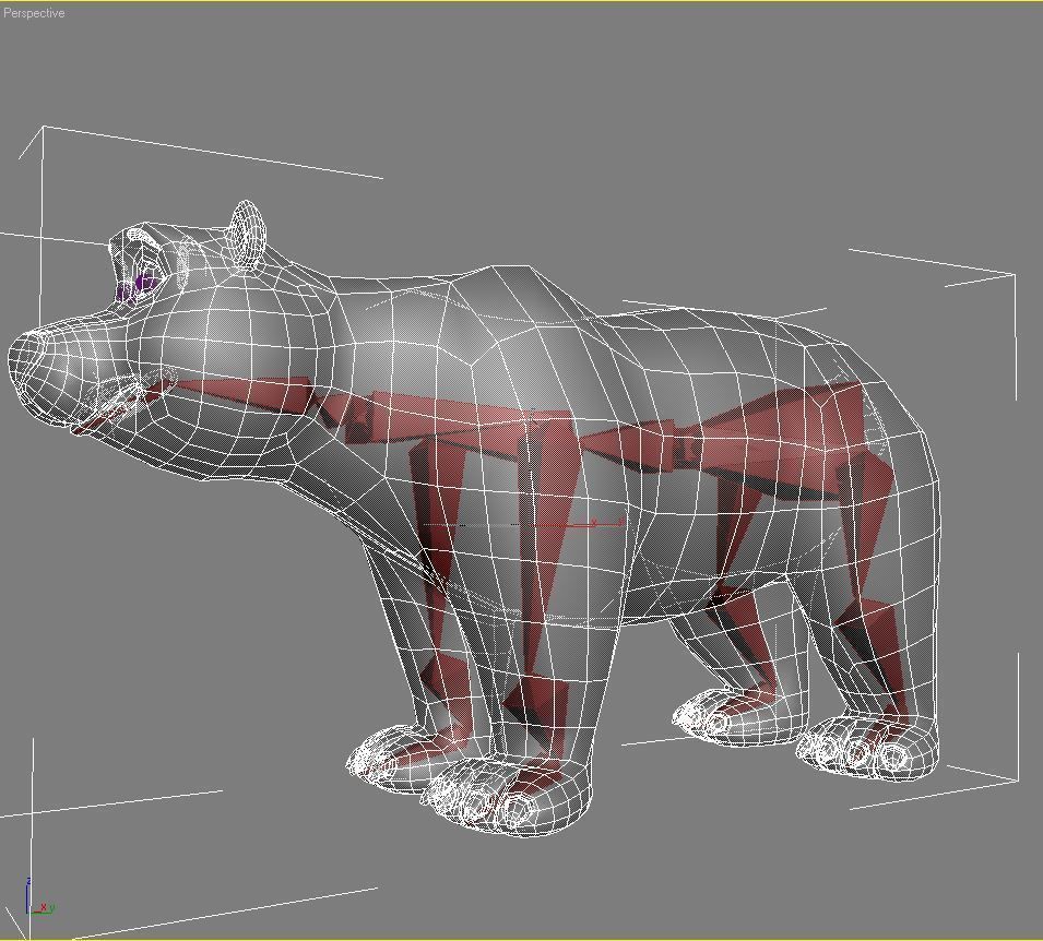 Cartoon Polar Bear Rigged Low-poly 3D model_12