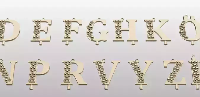 DORICA BALL  LETTER NECKLACE