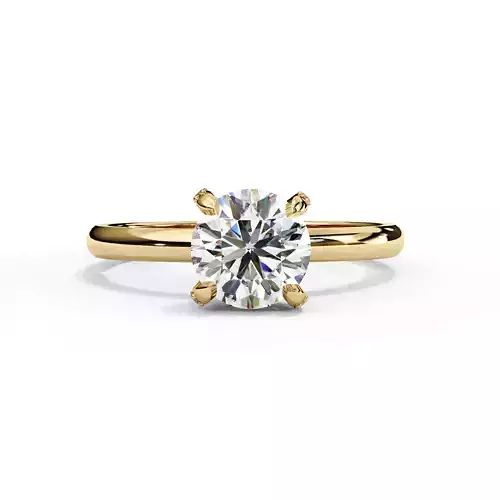 Hidden Halo Solitaire Diamond Band For Anniversary