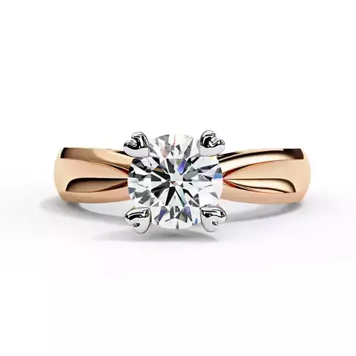 Trendy Solitaire Propose Bridal Round Cut Band 