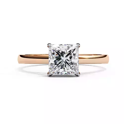 Solitaire Princess Cut Engagement Ring For Her