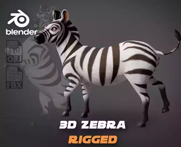 Zebra - Stylized Animal Rigged