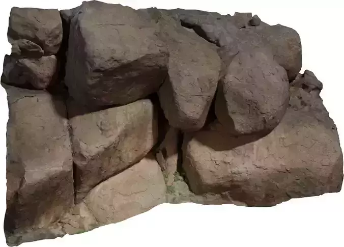 Photorealistic Boulder Wall