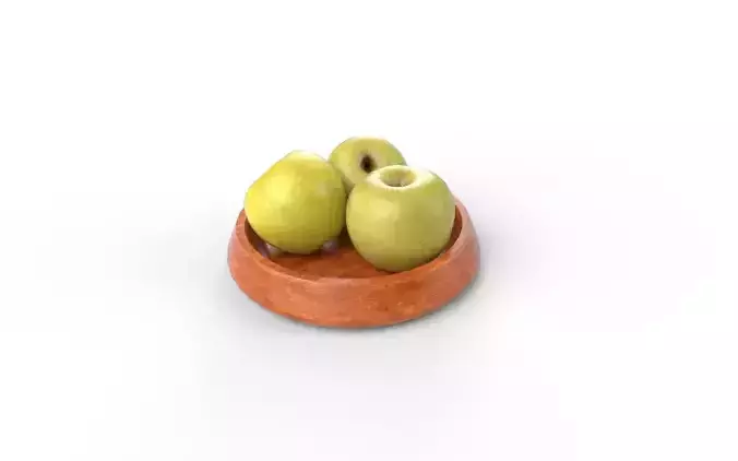 Apple Set1-2 Low-poly 3D model 5