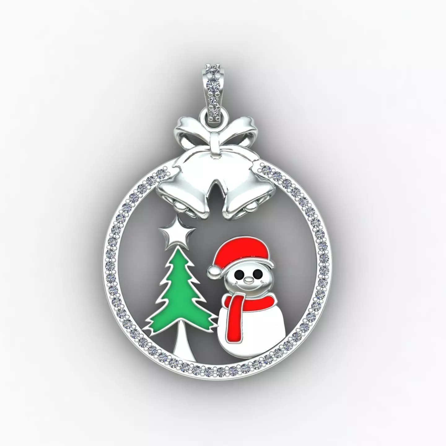 Christmas-Snowman Pendant 3D print model