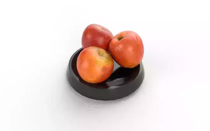 Apple Set1-4 Low-poly 3D model 4