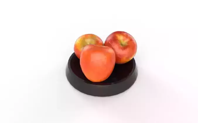 Apple Set1-4 Low-poly 3D model 6