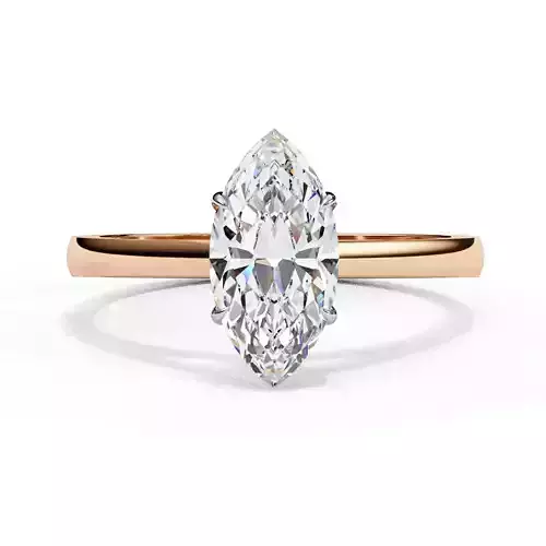Solitaire Marquise Cut Diamond Ring For Bridesmaid Gift