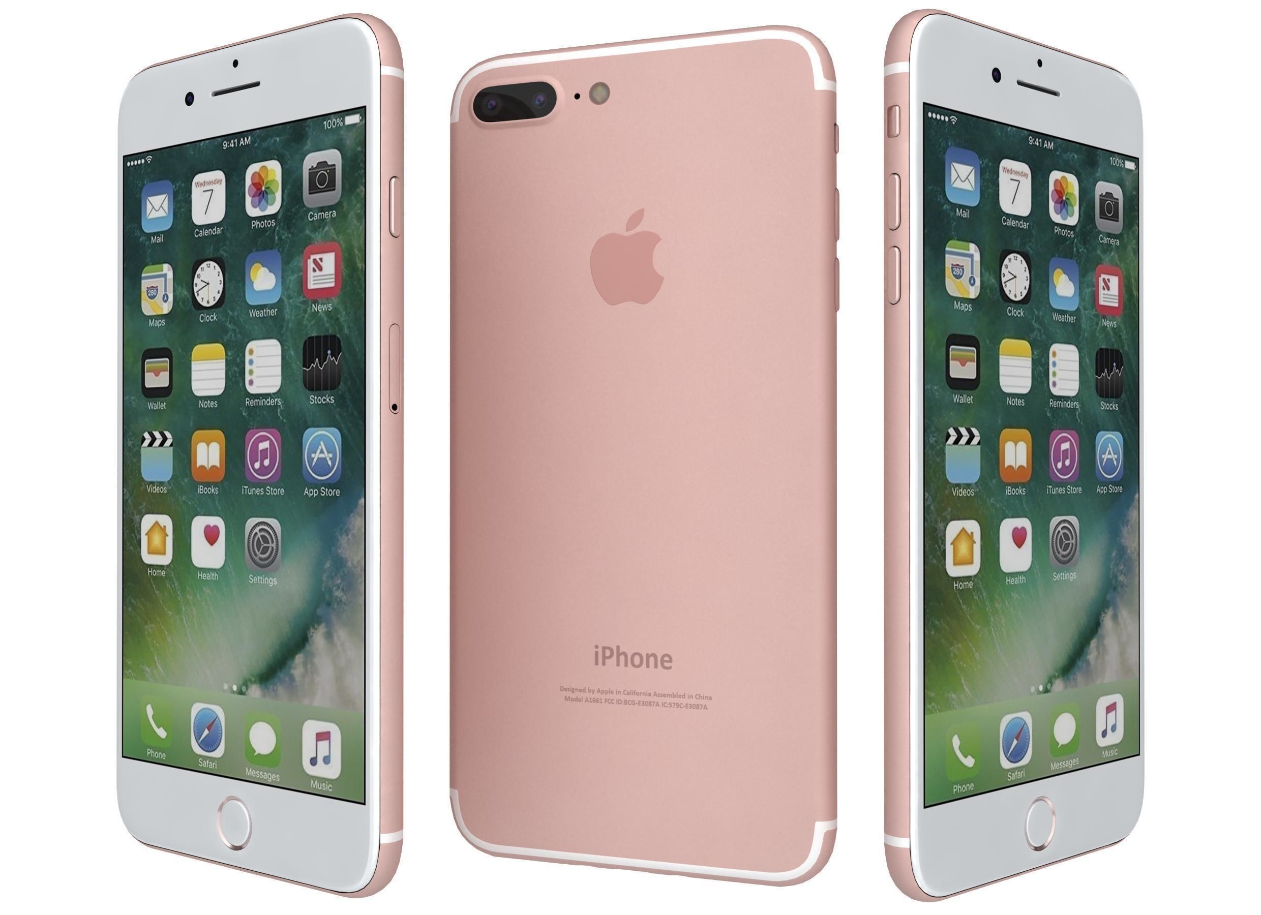 Apple iPhone 7 Plus Rose Gold 3D model_8