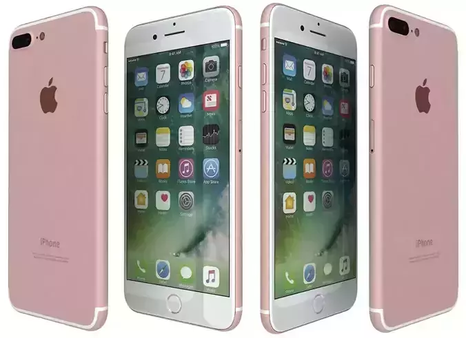 Apple iPhone 7 Plus Rose Gold 3D model