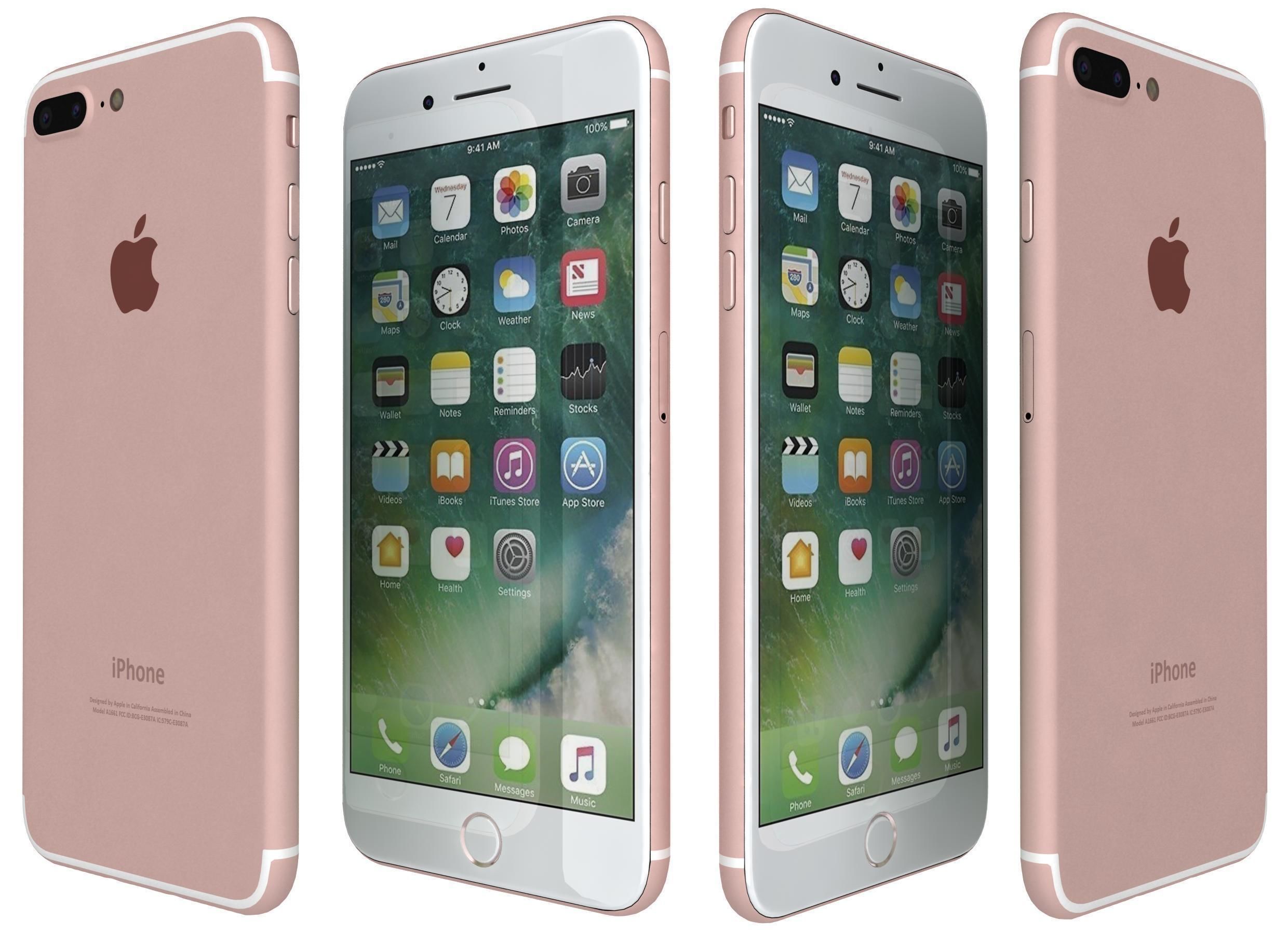 Apple iPhone 7 Plus Rose Gold 3D model_7