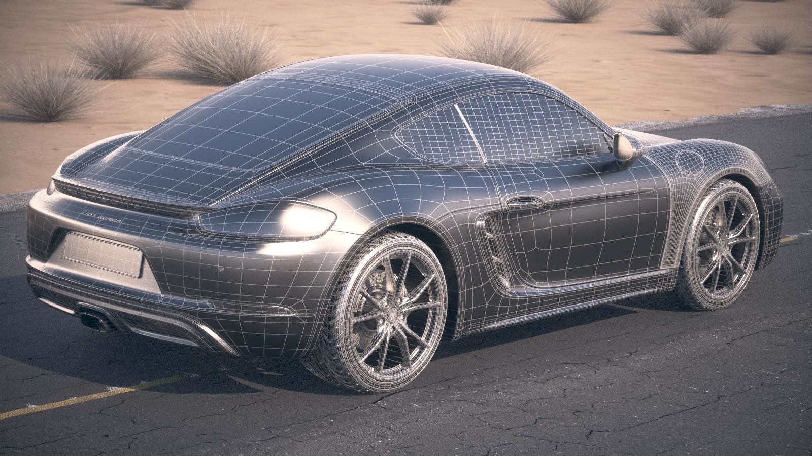 Porsche 718 Cayman 2017 DesertStudio 3D model_19