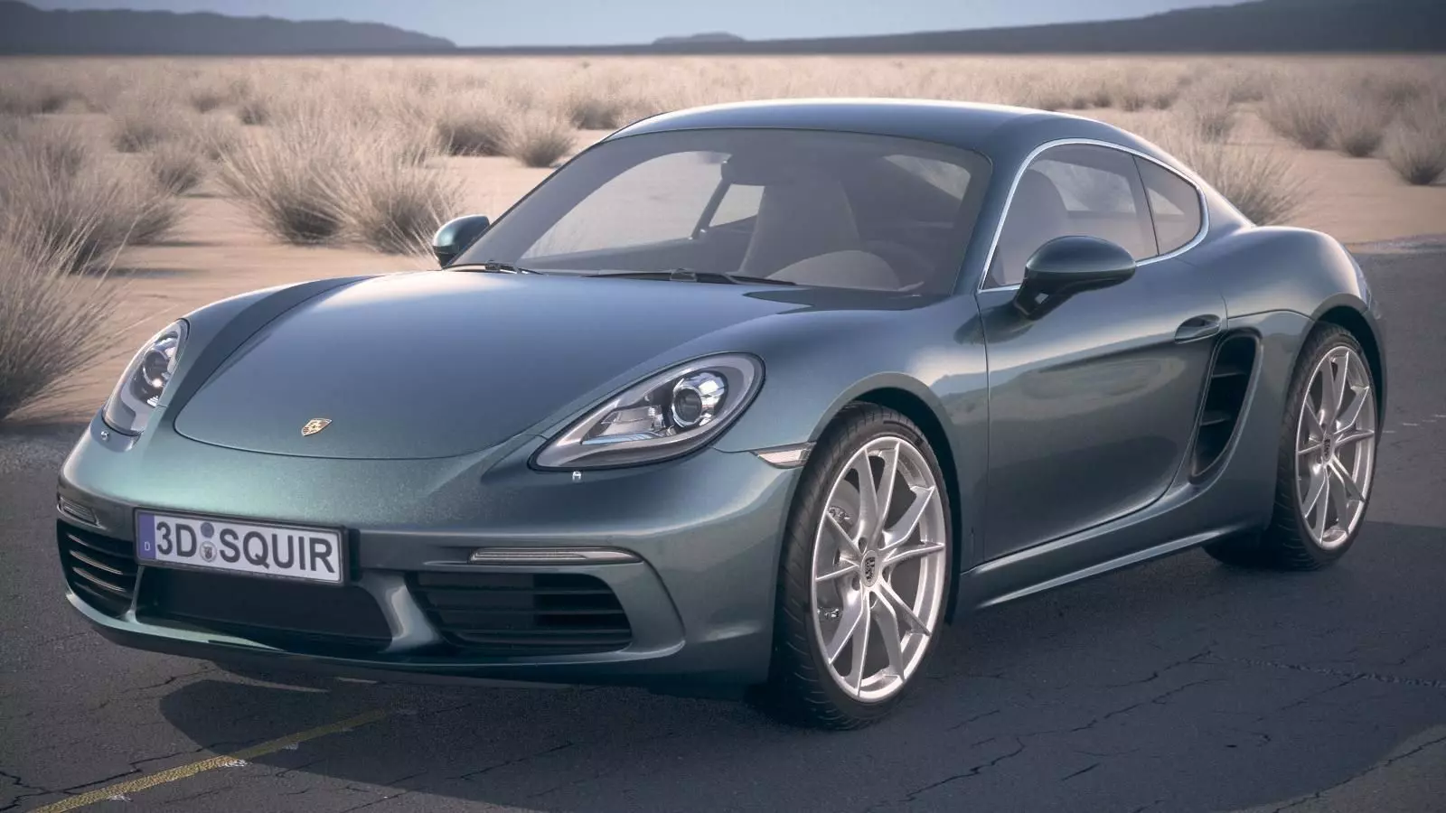 Porsche 718 Cayman 2017 DesertStudio 3D model_0