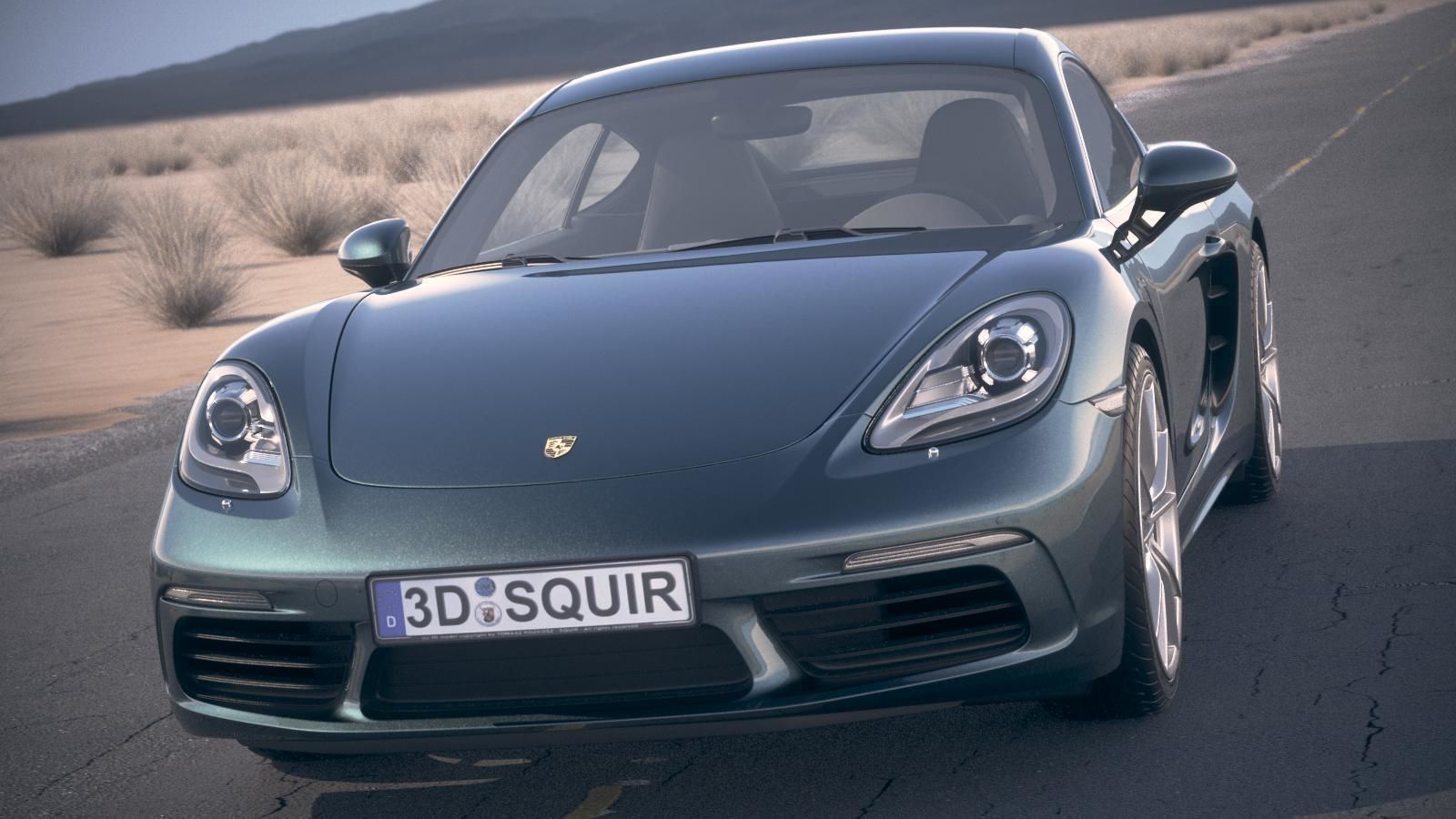 Porsche 718 Cayman 2017 DesertStudio 3D model_1