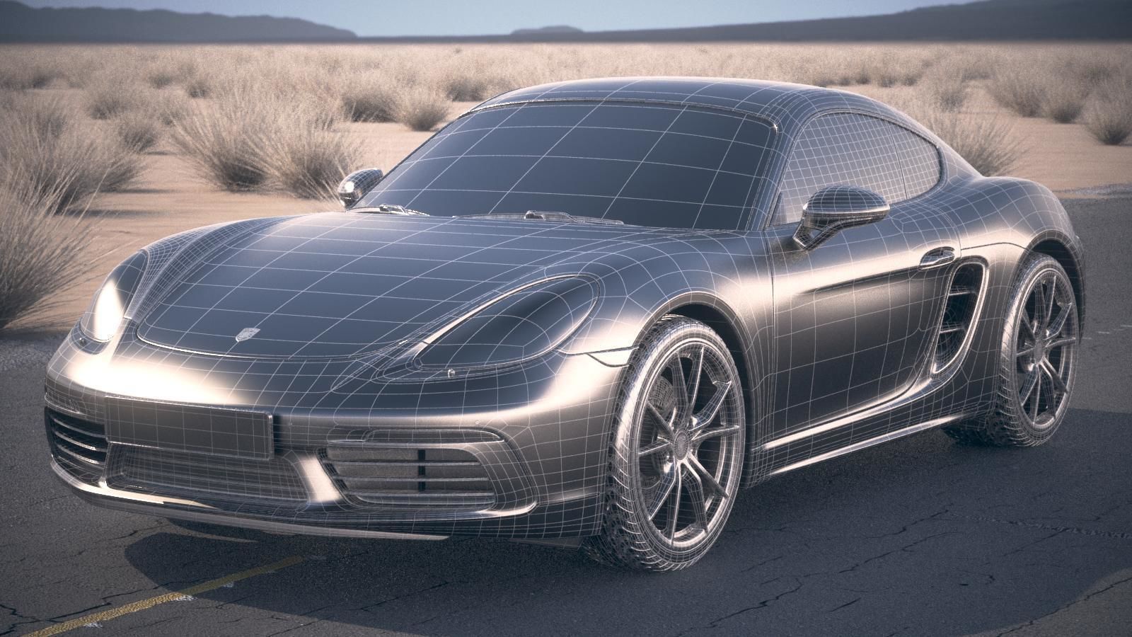 Porsche 718 Cayman 2017 DesertStudio 3D model_18