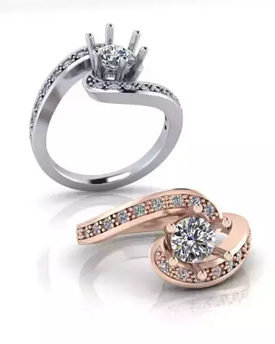 round engagement jewelry ring