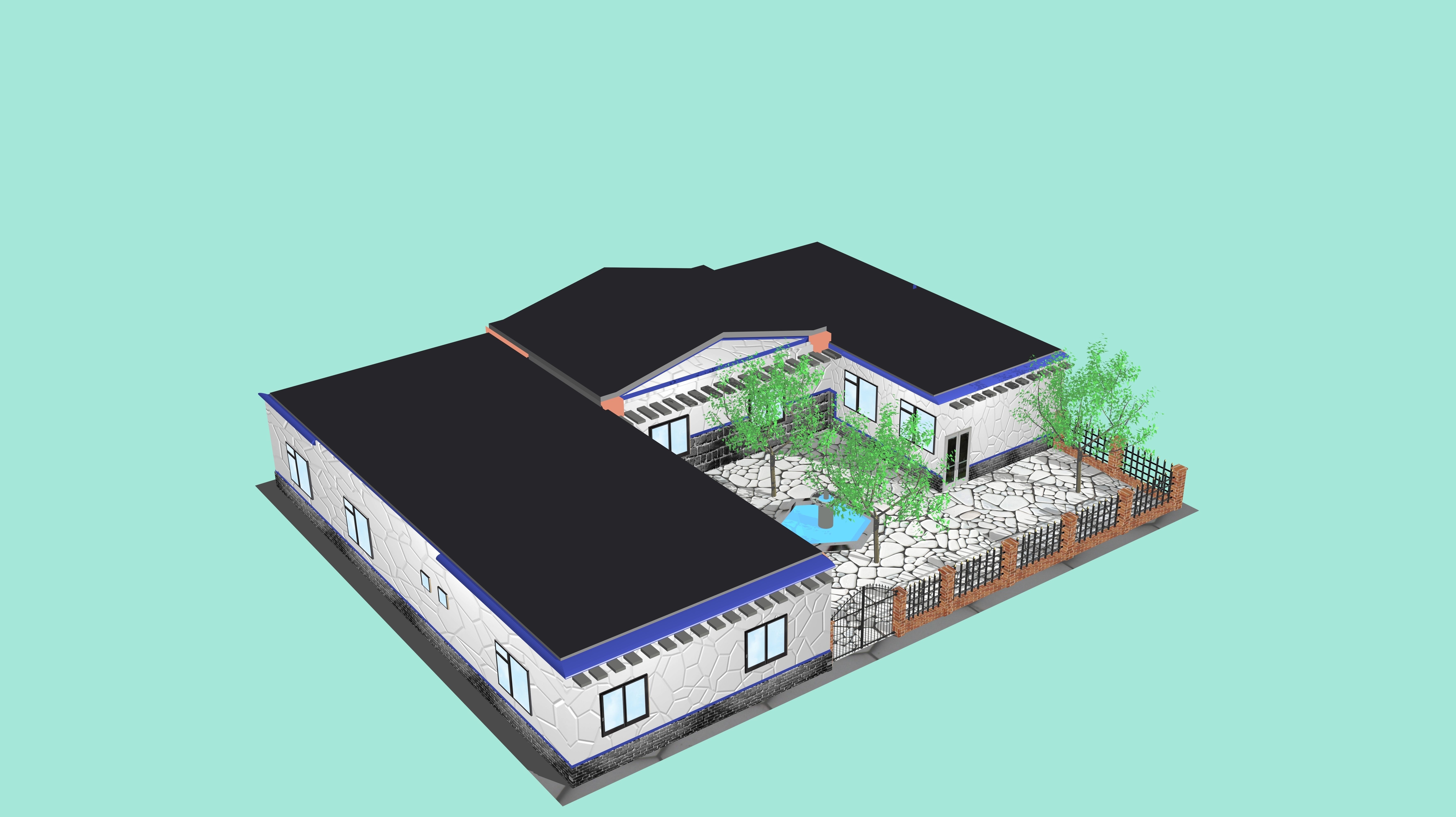 Admin 1 house 3D print model_1