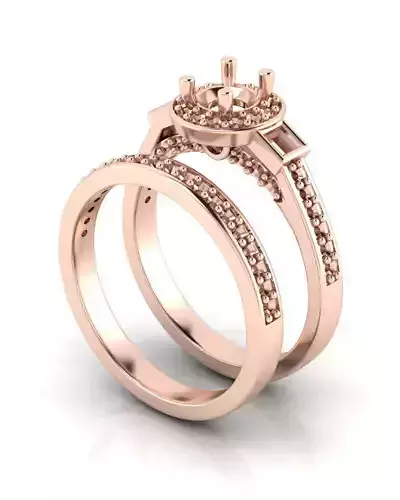 round halo engagement high jewelry ring