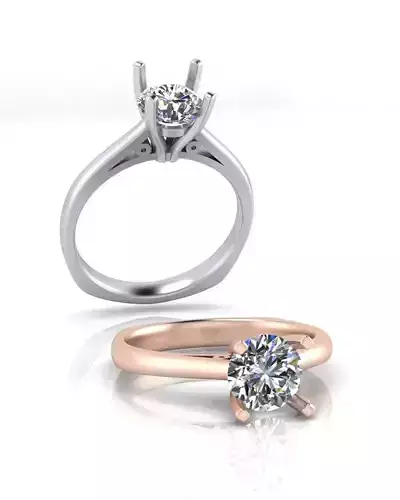 solitaire engagement jewelry ring