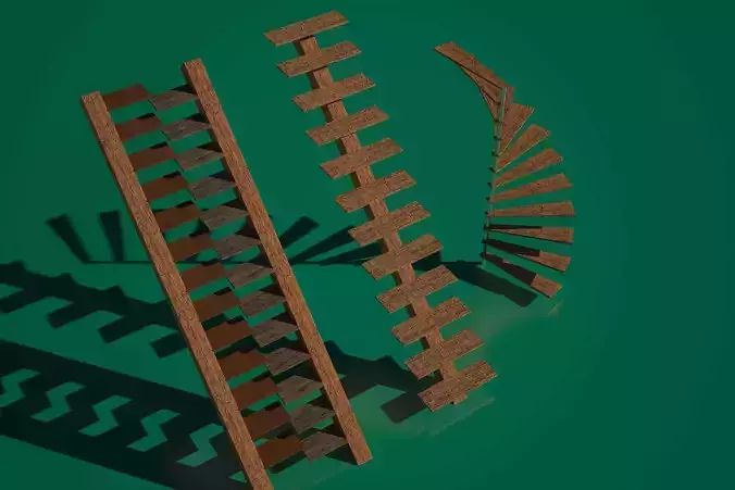 Stairs set of wooden ladders