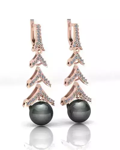 pearl emerald jewelry earring
