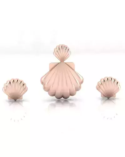 shell jewelry set earring and pendant