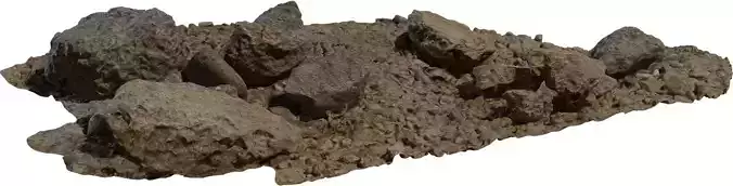 Rocky Riverbed Ground Patch