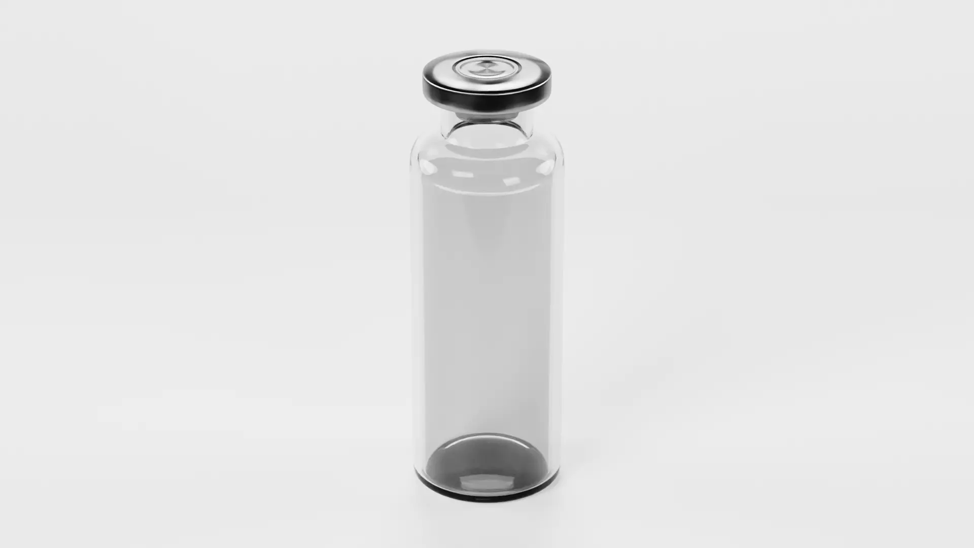Vaccine Bottle - Sealed Empty Glass Vial 3D model