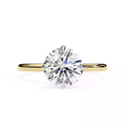 Solitaire Round Cut Diamond Ring For Her