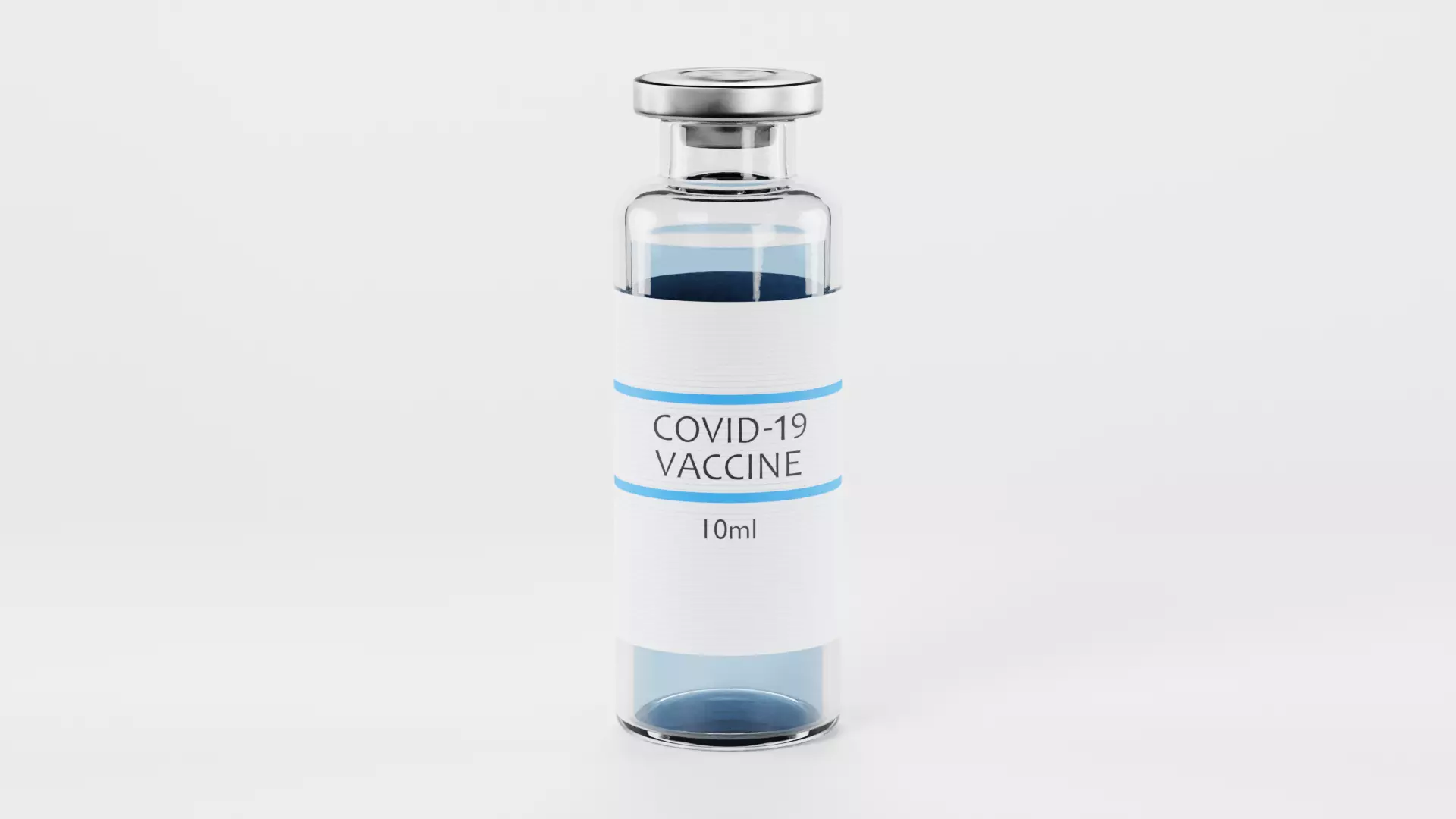 Vaccine for Covid-19 - Sealed Concept Bottle with Liquid Fill 3D model