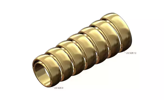 Open work dome rounded band US sizes 6to12