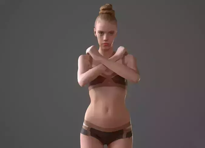 girl in blocking pose