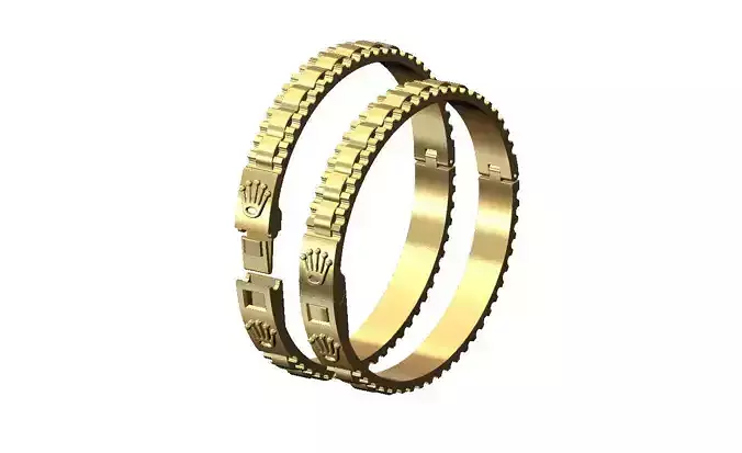 Watch crown presidential link flexture clasp bracelet Size M 