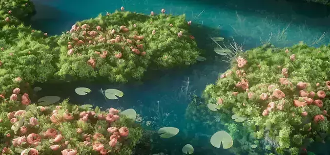 C4D Octane Dream Pond Scene File