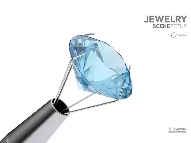 KeyShot Scene with Gemstone Holder for Jewelry Visualization